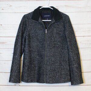 Lands End Wool Tweed‎ Short Jacket Winter Business